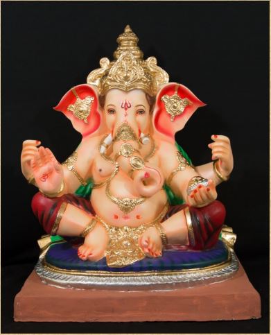 Mehsoor Paper Mache Ganesh - 29 Inch Paper Mache Ganesh - 5000gms